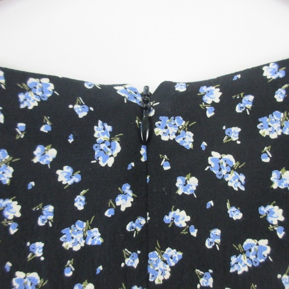 Madewell Petite Ruffle Sleeve Tie-Waist Jumpsuit M Floral Wide Leg Blue Boho 384 - Picture 10 of 16